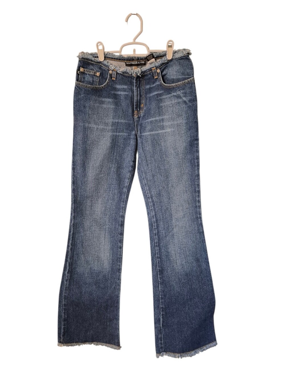 EXPRESS Y2K flare leg frayed jeans - 3/4R. O1